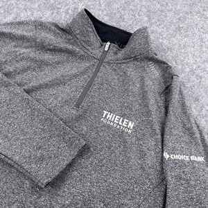 UNRL Minnesota Vikings Adam Thielen Elite Pullover Large Gray Foundation 1/4 Zip